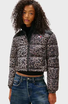 Женская куртка с узором CROPPED Разноцветный XS Tommy Jeans DW0DW21967