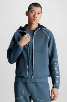 Мужское синее худи PW SWEAT HOODIE Синий L Calvin Klein 00GMF3J408