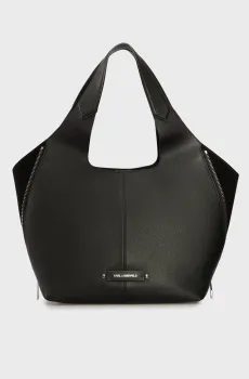 Женская черная кожаная сумка hardware Черный ONESIZE Karl Lagerfeld A3W30080