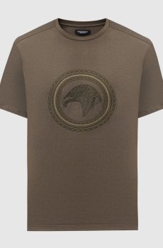 Футболка цвета хаки с вышивкой эмблемы