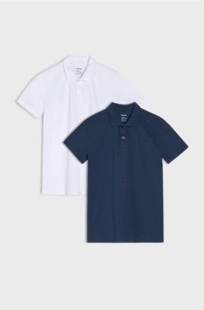 Бавовняні поло футболки 2 pack - темно-синій