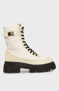 Женские белые ботинки BIKER LEATHER MIX LACE-UP Белый 38 Tommy Hilfiger FW0FW08246