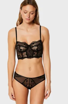 Женский черный бюстгальтер-бюстье  ELIXIR Черный 80D Etam 6548889