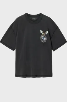 Мужская черная футболка WYVERN Черный M AllSaints M007PF