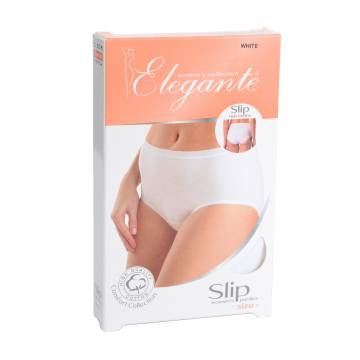 Трусы-слипы женские Elegante EL 2016 Slip High, White, размер L Трусы-слипы женские Elegante EL 2016 Slip High, White, размер L