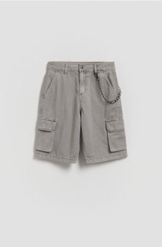 Reserved - Карго шорти з ланцюжком - світло-сірий - 758HN-09X
