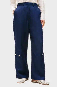 Женские темно-синие брюки The Runway Collection Синий M Tommy Hilfiger WW0WW47586