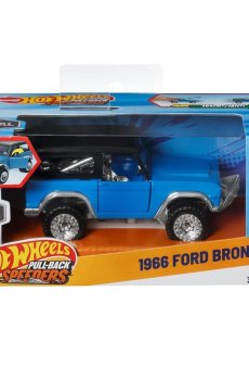 Инерционная автомодель Hot Wheels Pull-Back Speeders 1966 Ford Bronco, синий, от 3 лет, 8*16*8 см (HPR70)