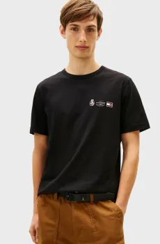 Мужская черная футболка OUTLINE TEE Черный XL Tommy Hilfiger MW0MW40011