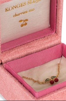 Серебряное колье с позолотой Konges Sløjd 24K GOLD PLATING CHERRY NECKLACE