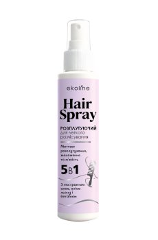 Распутывающий спрей 5 в 1 EkoLine Hair Spray для легкого расчесывания волос, 100 мл