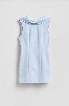 Reserved - Сукня-міні з краваткою - блідо-блакитний - 185KO-05X