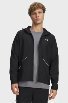 Мужское черное худи UA Unstoppable Woven Jacket-BLK Черный XL Under Armour 6014621-002