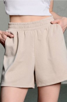 Трикотажні шорти soft touch - бежевий