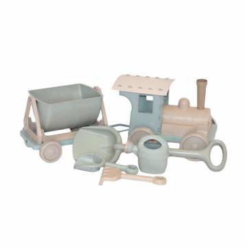 ЭКО-поезд-конструктор с песочным набором Doloni Toys Бирюзовый, от 1 года, 17.5*21*17 см (1420) ЭКО-поезд-конструктор с песочным набором Doloni Toys Бирюзовый, от 1 года, 17.5*21*17 см (1420)