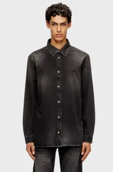 Мужская черная джинсовая рубашка D-SIMPLY CAMICIA Черный XL Diesel A03534 0DBDC