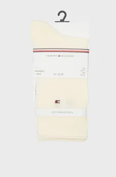 Женские белые носки PREMIUM ROLLTOP WOOL Белый 35-38 Tommy Hilfiger 701228935