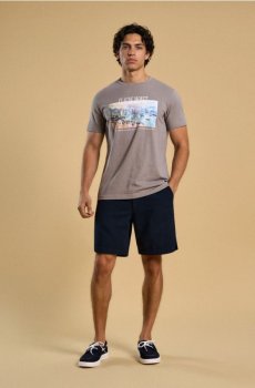 Бавовняна футболка з написом Claude Monet - середньо-сірий