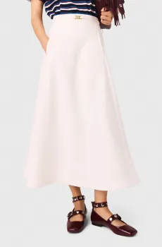 Женская белая юбка Белый 38 MAJE MFPJU01491_White