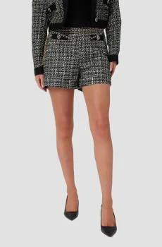 Женские черные твидовые шорты Черный XS Guess W4BD63.WGIL2;F9EF