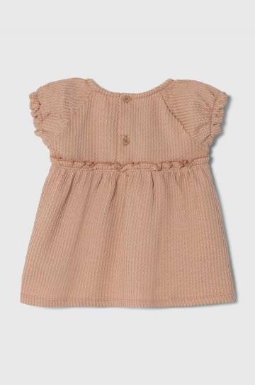 Платье для младенцев United Colors of Benetton цвет бежевый mini расклешённая Платье для младенцев United Colors of Benetton цвет бежевый mini расклешённая