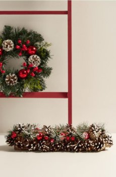 Святковий підсвічник - червоний