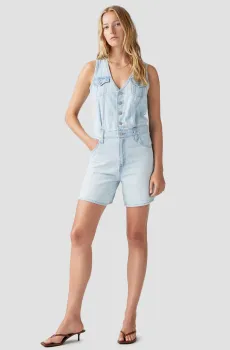 Женский голубой джинсовый комбинезон Голубой L Levi’s® 001WM;0000