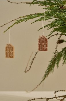 Набір з 12 святкових прикрас - золотисто-коричневий