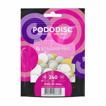 Сменные файлы для педикюрного диска на мягкой основе Staleks Pro Pododisc Pro M, белые, 240 грит, 50 шт Сменные файлы для педикюрного диска на мягкой основе Staleks Pro Pododisc Pro M, белые, 240 грит, 50 шт
