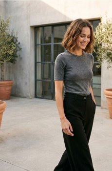 Бавовняна футболка - темно-сірий