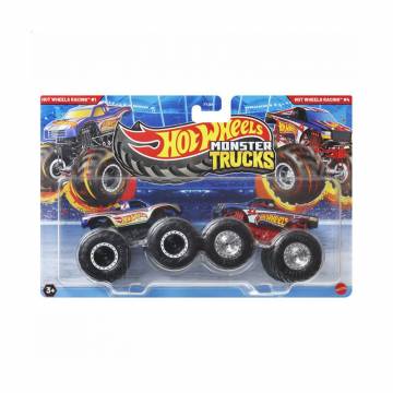 Набор машинок-внедорожников Hot Wheels Monster Trucks Racing 1/ Hot Wheels Racing 4 черно-синий, от 3 лет (FYJ64)