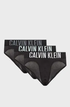 Мужские черные брифы (3 шт) HIP BRIEF Черный S Calvin Klein 000NB3607A