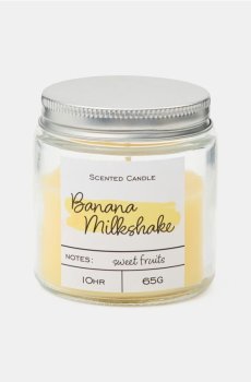 Ароматична свічка Banana Milkshake - світло-жовтий