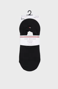 Женские черные следы (2 пары) TH WOMEN FOOTIE 2P Черный 35-38 Tommy Hilfiger 383024001