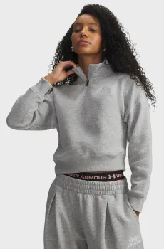 Женская серая спортивная кофта Rival Fleece Script HZ Серый M Under Armour 6012292-011