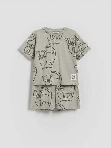 Reserved - Бавовняний комплект - блідо-зелений - 5199S-07X