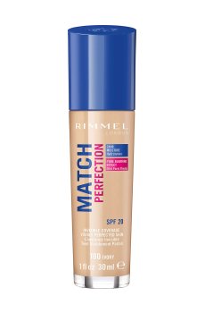 Тональный крем Rimmel Match Perfection SPF 20, 100 Ivory, 30 мл