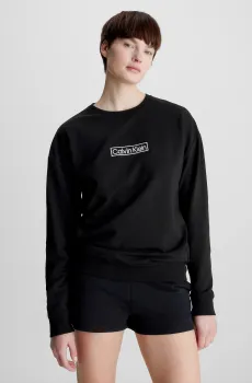 Женский черный свитшот Черный S Calvin Klein 000QS6803E