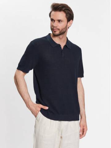 Sisley Поло 104NS300C Cиній Regular Fit Sisley Поло 104NS300C Cиній Regular Fit