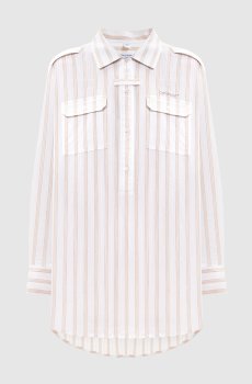 Белое платье-рубашка Roxy в полоску