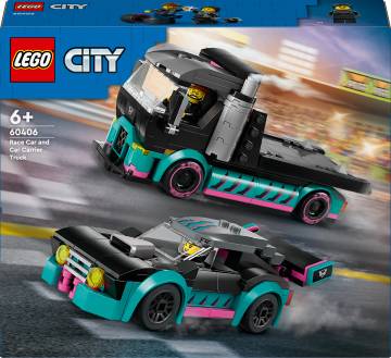 Конструктор LEGO City Автомобіль для перегонів й автовоз (60406) Конструктор LEGO City Автомобіль для перегонів й автовоз (60406)