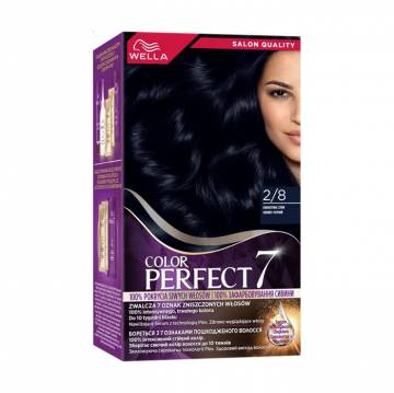 Стойкая крем-краска для волос WELLA Color Perfect 7, 2/8 Сине-черный, 135 мл Стойкая крем-краска для волос WELLA Color Perfect 7, 2/8 Сине-черный, 135 мл