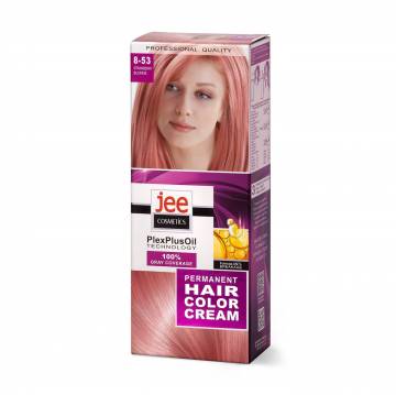 Стойкая крем-краска для волос Jee Cosmetics Permanent Hair Color Cream 8-53 Клубничный блонд, 115 мл Стойкая крем-краска для волос Jee Cosmetics Permanent Hair Color Cream 8-53 Клубничный блонд, 115 мл