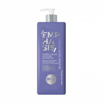 Питательный шампунь для волос BBcos Emphasis Blond-Tech Purple Blue Feeding Shampoo с фиолетово-синим пигментом, 1 л Питательный шампунь для волос BBcos Emphasis Blond-Tech Purple Blue Feeding Shampoo с фиолетово-синим пигментом, 1 л