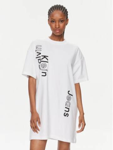 Calvin Klein Jeans Повсякденна сукня J20J223042 Білий Oversize Calvin Klein Jeans Повсякденна сукня J20J223042 Білий Oversize