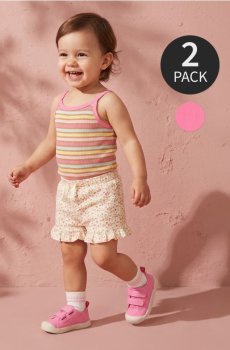 Рубчасте боді на бретелях 2 pack - світло-ліловий
