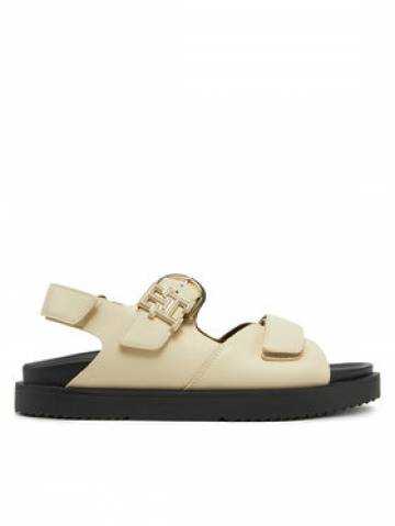 Tommy Hilfiger Босоніжки Leather Sporty Sandal FW0FW08799 Écru Tommy Hilfiger Босоніжки Leather Sporty Sandal FW0FW08799 Écru