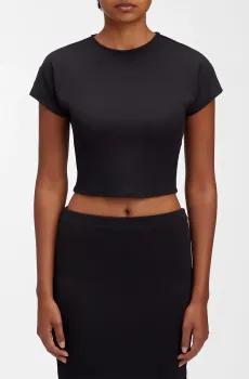 Женский черный топ Q-NOVA C-NECK Черный L Calvin Klein K20K206535