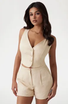 Женский бежевый жилет Бежевый L Guess W5GH71.WH5F0;F14Z