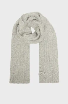 Женский серый шарф crochet Серый ONESIZE Karl Lagerfeld A4W33028